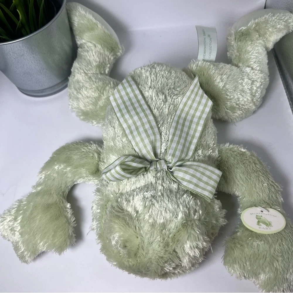 New Barrington Baby Soft Green Plush‎ Frog Toy Cuddle Lovey
